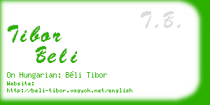 tibor beli business card