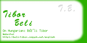 tibor beli business card